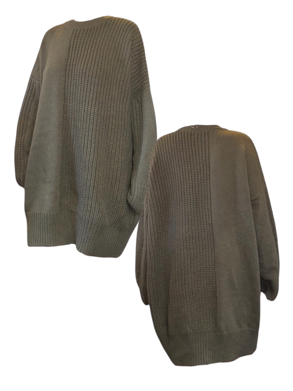 Nwt Topshop Olive Oversized Sweater Dress